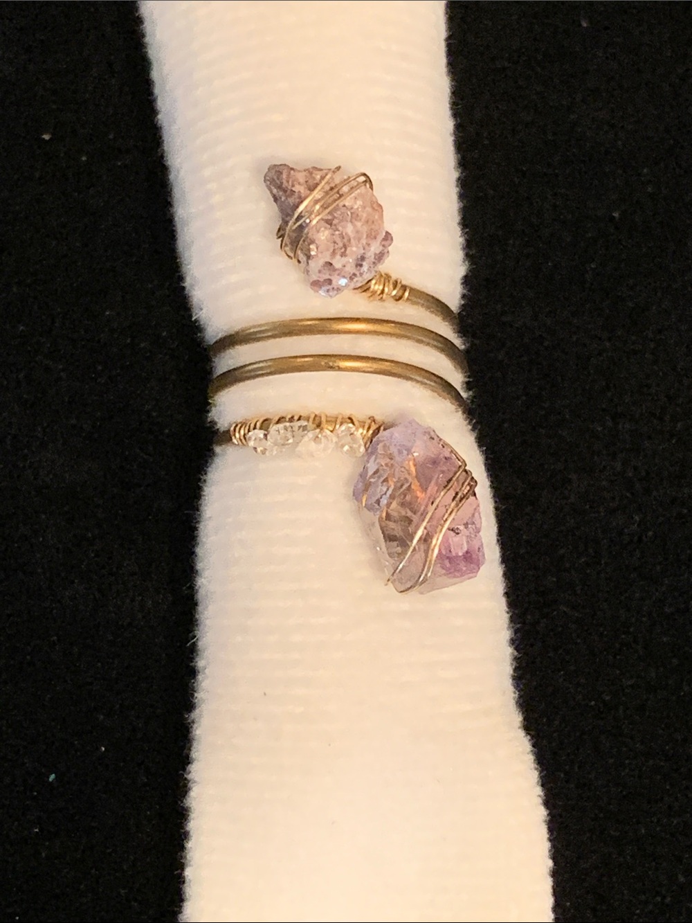 Free People Like Sugar Midi Ring Gold Amethyst